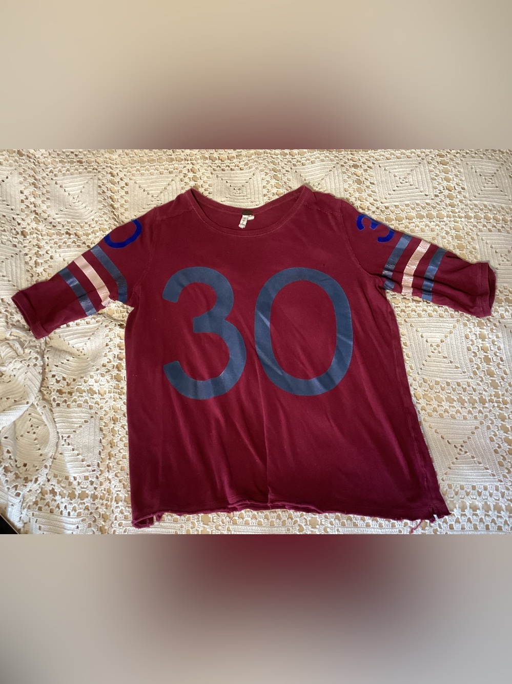 We The Free Women’s Burgundy 30 thick Cotton Graphic Tee -